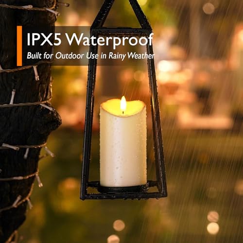 Homemory 6"x3" Outdoor Waterproof Flameless Candles, LED Candles, Battery Operated Candles with Remote and Timers, Electri...