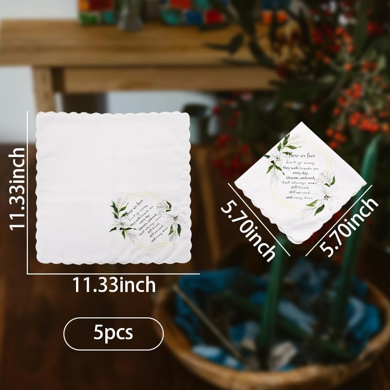 Funeral Favours for Guests Sympathy Handkerchiefs for Women Men Bereavement Gifts for Loss of Dad Mum Those We Love Don't ...