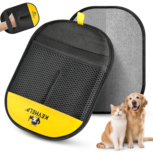 KEYHELP Pet Hair Removal Glove for Dogs & Cats, Newly Upgraded Reusable Electrostatic Pet Hair Glove, Magic Brush Pet Hair...