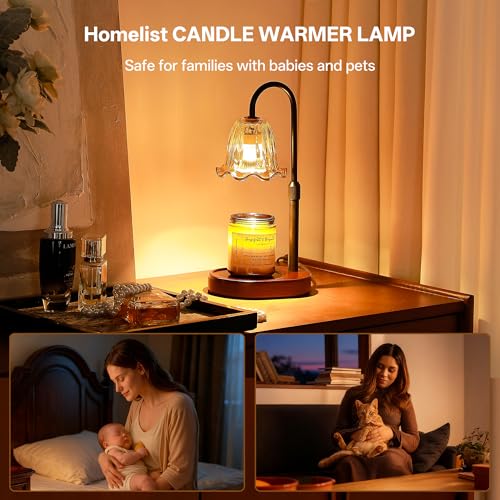 Homelist Dimmable Candle Wax Warmer, Candle Warmer Lamp with Timer for New Home, Mondern Warmers Flower Lamp, House Warmin...