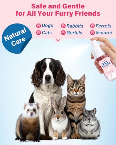 GJYC PET Dog & Cat Cologne | Long-Lasting Classic Powdery Scent | Fur-Conditioning, Non-Sticky Odor Control Formula | Trav...