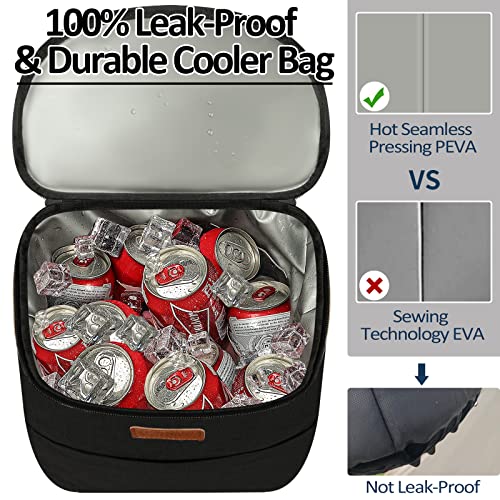 Camping Cooler Backpack 30 45 Cans, Soft Backpack Coolers Insulated Leak Proof Travel Cooler Bag Waterproof Lunch Picnic B...