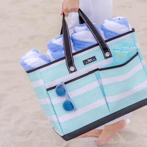 SCOUT Ben Pocket Tote - Multi-Use Tote Bag for, Nurses, Teachers, and Moms, 5 Pockets for Organizing, Breakaway Zipper