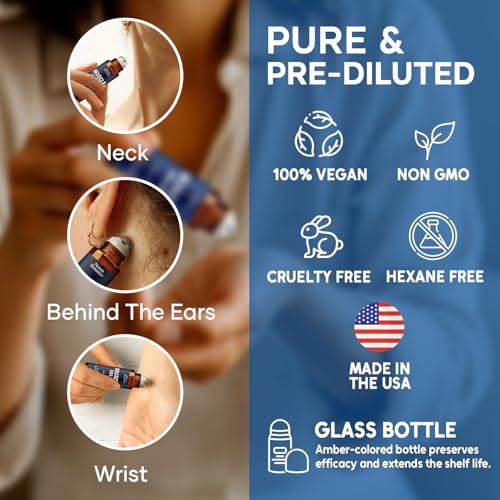 Muscle Relief Essential Oil Roll-On 10 ml - Pure & Natural Prediluted Blend for Sore Muscles, Aches & Recovery - Easy Roll...