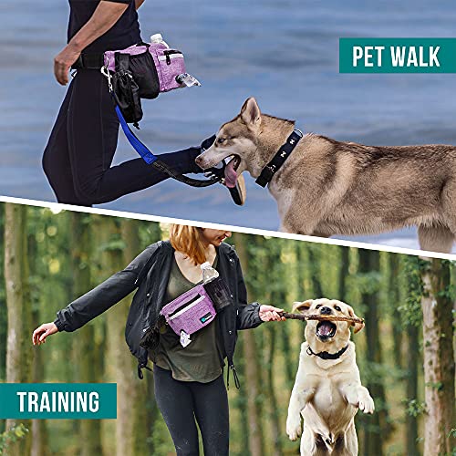 PetAmi Dog Fanny Pack, Treat Pouch for Dog Walking, Training, Built in Poop Bag Dispenser, Water Bottle Holder, Collapsibl...