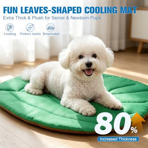 EXPAWLORER Dog Cooling Mat, Double-Sided Cooling Pad for Dogs Cats Kitten,33"x21"Thick & Durable Portable Pet Bed for Summ...