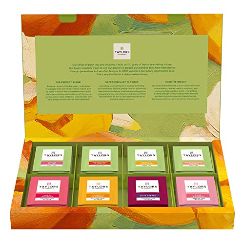 Taylors of Harrogate Assorted Green & Herbal Teas Sampler, Variety Pack Gift Box, Individually Wrapped Bags, 48 Count (Pac...