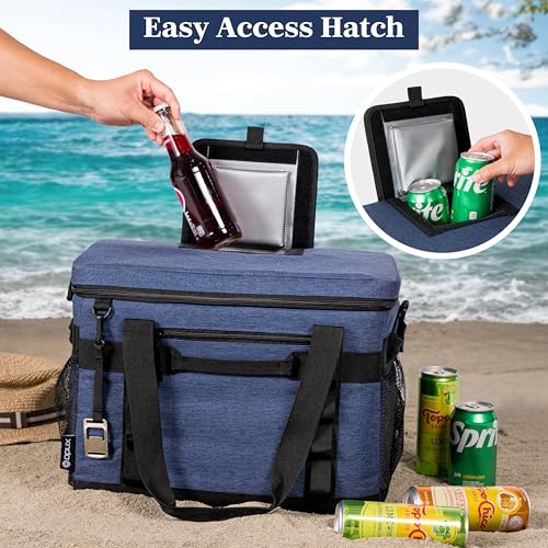 OPUX Collapsible Soft Cooler Bag, 48/60 Can Large Insulated Cooler, Leakproof Soft Sided Cooler with Shoulder Strap & Bott...