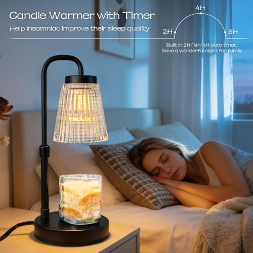 Banbanda Adjustable Candle Warmer Lamp with Timer: Birthday Valentine Galentine Gifts for Women for House Warming Gifts Ne...