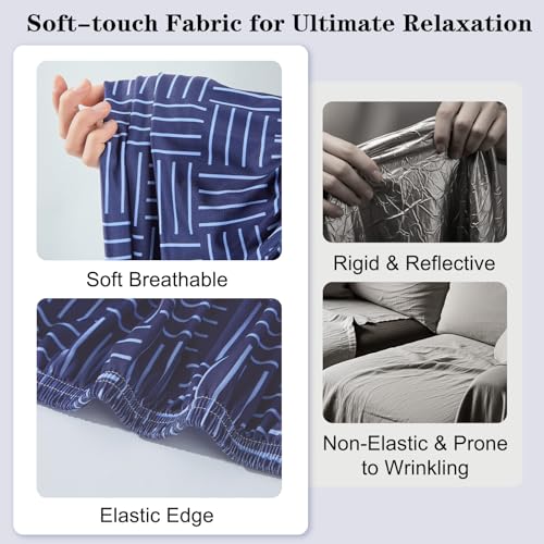 HobbLab 8-Piece High Elastic Outdoor Cushion Covers - Full Set Stretch Replacement Slipcovers for Seat & Back Cushions - U...