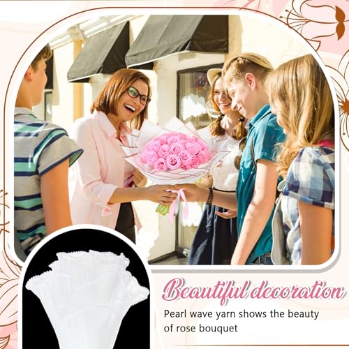 Thiccywoov 24 Pcs Glitter Roses Bouquet Artificial Rose DIY Flower Bouquet Kit Flower Wrapping Paper 3D Butterflies Crowns...