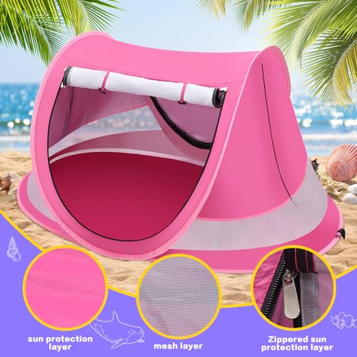 Baby Beach Tent, Pop Up Toddler Travel Bed for Boys or Girls, Sun Shade for Toddler Camping, Infant Portable Sun Shade, Su...