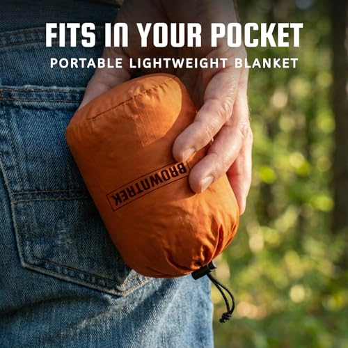 BROWNTREK Pocket Blanket (Water Resistant) - Ultralight Sand Proof Beach Mat for Hiking, Festivals, & Travel - Compact Gro...