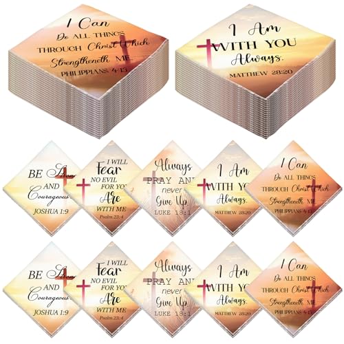 SmoothNovelty Christian Men Handkerchief Bulk Bible Verse Gift Church Religious Inspirational Quote for Him Father Day Gift