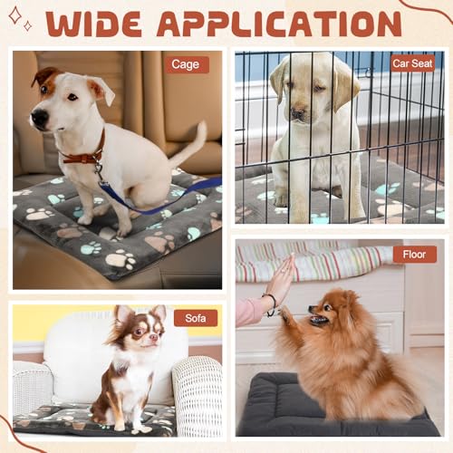 Namalu 2 Pcs Dog Crate Pads Washable Cat Bed Mat for Small Dog Reversible Kennel Pad for Crate, Soft Warm and Cool Pet Sle...