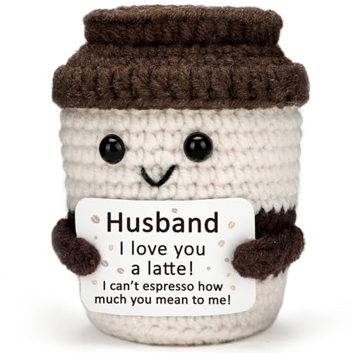 Jettryran Birthday Gifts for Husband from Wife to My Husband Birthday Gift Handmade Croche Coffee for Men Wedding for Him ...