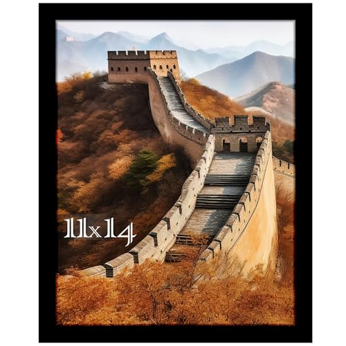 Picrit 11x14 Picture Frame, Photo Frame for Wall Mounting Display, Black