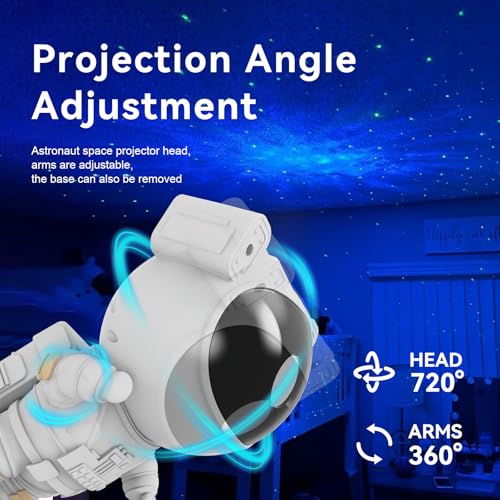 Star Projector Galaxy Night Light - Astronaut Space Projector, Starry Nebula Ceiling LED Lamp with Timer and Remote, Kids ...