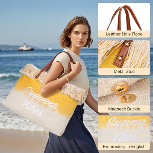 IBFUN Neoprene Bag, Large Multipurpose Beach Bag Neoprene Tote Bag with Inner Pocket for Women/Pool