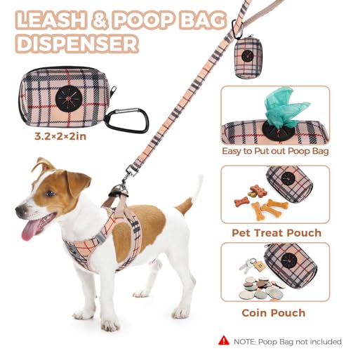 PAWCHIE Dog Harness and Leash Set, Step in No Pull Soft Pet Harness, Reflective Adjustable Puppy Vest for Small Medium Dog...
