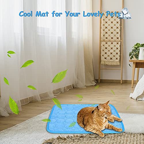 2PCS Summer Cooling Mat for Rabbit, Washable Bunny Bed, Rabbit Bed Mat, Guinea Pig Cage Liner Hamster Pee Pad, Fleece Slee...