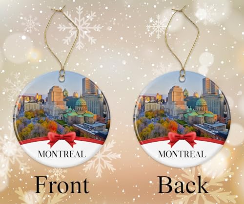 TunlaStore Montreal Christmas Ornament, Christmas Ornaments Travel Souvenir Collection Gift for Family, Christmas Tree Orn...