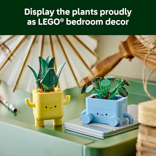LEGO Botanicals Happy Plants Building Toy for Kids, Girls, and Boys 9+ - Playroom Decor for Desk or Shelf - Birthday Gift ...