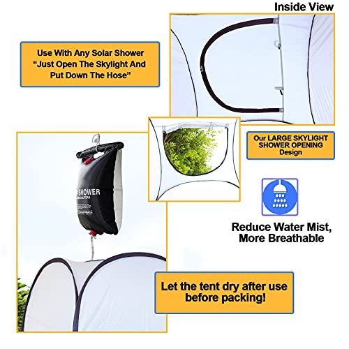 Leader Accessories Pop Up Shower Tent Dressing Changing Room Privacy Portable Camping Shelters 4' x 4' x 78" H Extra-Large...