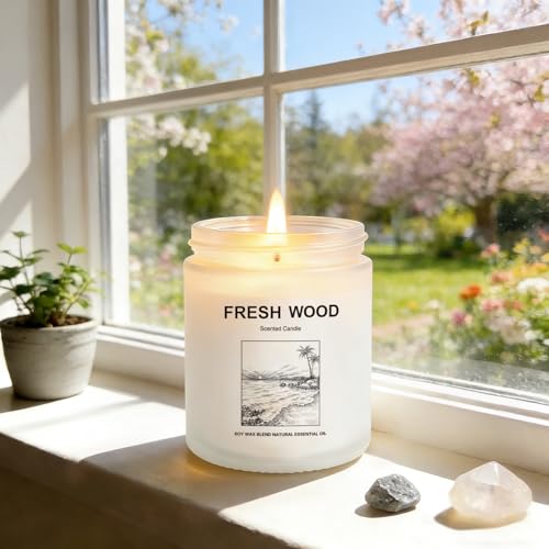 Scented Candles for Home,4 Pack Soy Candle Gift Set with 4 Fragrance Scents,Aromatherapy Lavender Floral & Wood Candles fo...