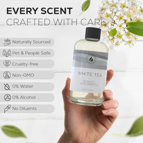 Aroma Country White Tea Diffuser Oil - Luxury Essential Oils for Diffuser Refill & Air Freshener Room Spray, Long-Lasting,...
