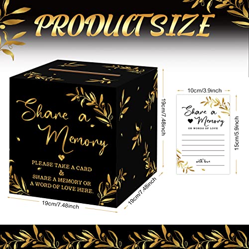 Pajean 50 Pcs Share a Memory Cards for Collections of Life, Memory Cards Box for Guest Ideas Funeral Graduation Wedding Br...
