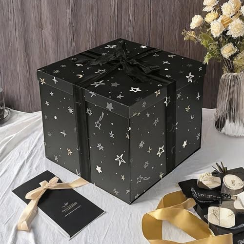 YINUOYOUJIA Large Gift Box 12x12x10Inches,Gift Boxes with Lids for Presents,Present Box,Birthday Box,Gift Packaging for Va...