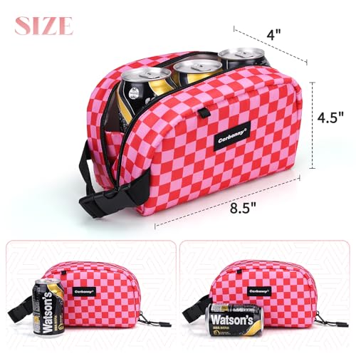 Cerbonny Small Cooler Bag Freezable Lunch Bag for Work School Travel, Leak-proof, Insulated, Waterproof, Portable, Pink Ch...