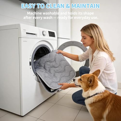 PETZOOKA Dog Cooling Mat Q-Max>0.4 Self Cool Pad for Dogs and Cats, Washable Portable Pet Sleeping Pad for Summer Size 27....