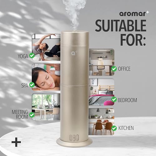 AROMAR Smart Waterless Oil Diffuser - Cold-Air Essential Scent Machine, App-Controlled, Covers 1000 Sq.Ft - Includes 'New ...
