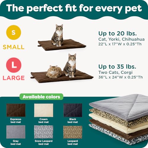 FurHaven ThermaNAP Self Warming Cat Mat, Dog Bed for Crates with Self-Warming Technology for Cozy Rest, Fully Machine Wash...