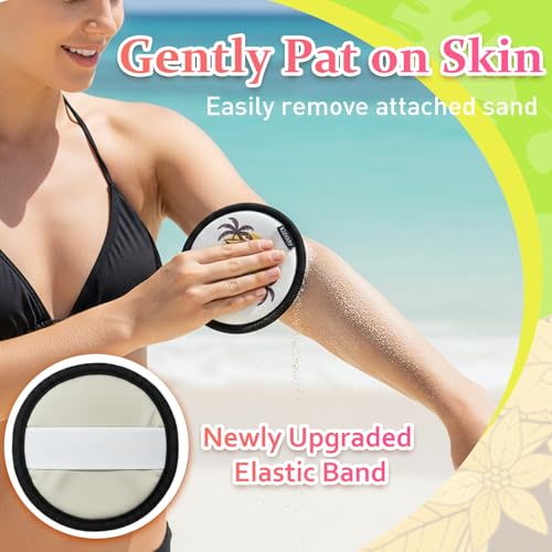 Katroiy Beach Sand Remover Sand Eraser Wipe Mitt Sand Remover for Beach Family Women 2026 Summer Vacation Essentials Europ...