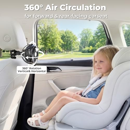 AMACOOL Battery Operated Stroller Fan, Baby Travel Essentials for Beach Disney, Newborn Boy & Girl Showers Gifts Registry ...