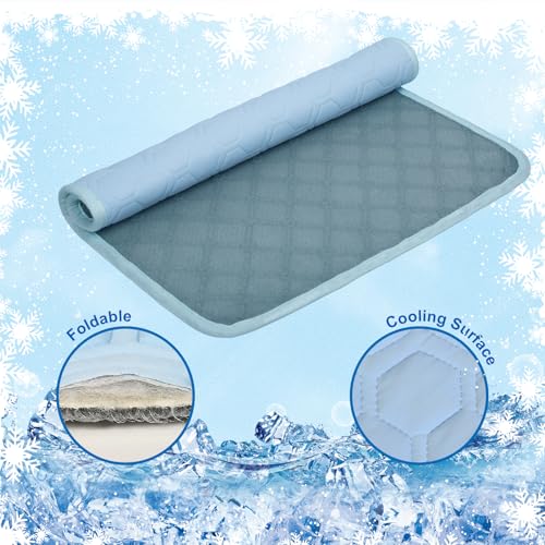XinChangShangMao Dog Cooling Mat, Q-Max>0.5 Ice Silk Cooling Pad for Dogs Non-Slip & Foldable, No Electricity or Water Req...
