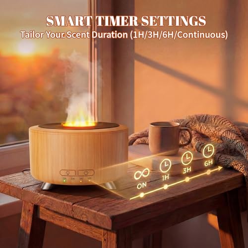 Essential Oil Diffuser for Home, 500 Aromatherapy Diffuser Oil Machine for Office Room Yoga, Aroma Diffuser with Auto-Off ...