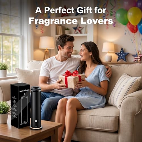 NoxLumina Waterless Scent Diffuser Starter Kit with 5 Essential Oils, Luxury Hotel-Class 1500 Sq Ft Coverage Aromatherapy ...