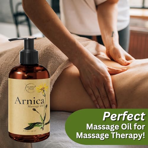 Brookethorne Naturals Arnica Massage Oil for Massage Therapy — Ideal for Athletic & Post Workout | Arnica Montana, Sweet A...