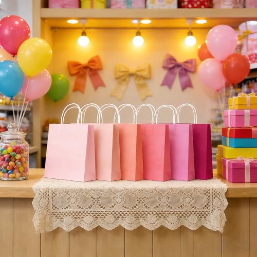 6pcs gift bags (pink)