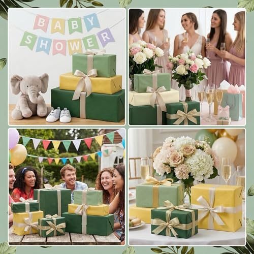 120 Sheets Green Tissue Paper for Gift Bags Sage Green Tissue Paper Bulk for Gifts Wrapping Mother's Day Art Crafts Baby S...