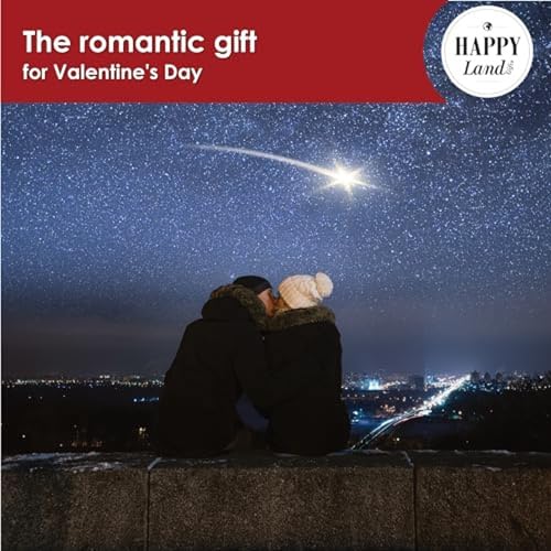 happylandgifts® Romantic Gift Set | Shooting Star | Unusual Gift | Real Meteorite in Red Heart Box | Tea Light | Rose Peta...