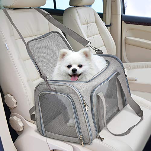 Henkelion Cat Carriers Dog Carrier Pet Carrier For Small / Medium Cats Dogs Puppies (Up To 15lbs), TSA Airline Approved Sm...