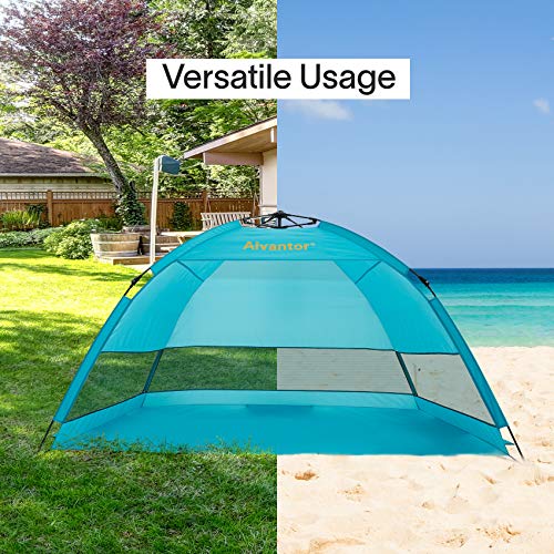 Alvantor® Beach Tent Beach Umbrella Outdoor Sun Shelter Cabana Automatic Instant Pop-Up UPF 50+ Portable Beach Shade Campi...