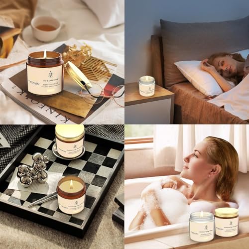 4 Pack Scented Candles for Home Scented Natural Soy Wax, Aromatherapy Candle Gifts Set for Women Men, Jar Candles Set for ...