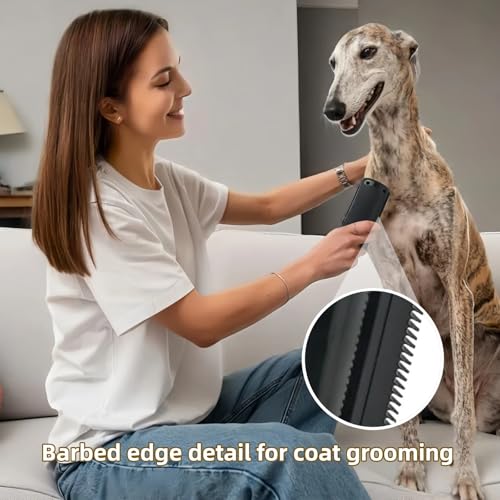 Silanit Deshedding Brush for Dogs, Cats, Horses - Removes Loose Hair, Dog Brush for Shedding, Pet Hair Removal Tool with E...