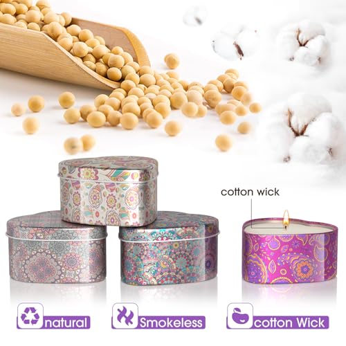 WarmEmbrace Scented Candles, 4 Pack Candles for Women, Candle Set 4 Different Scents, Natural Ingredients Soy Candle for H...
